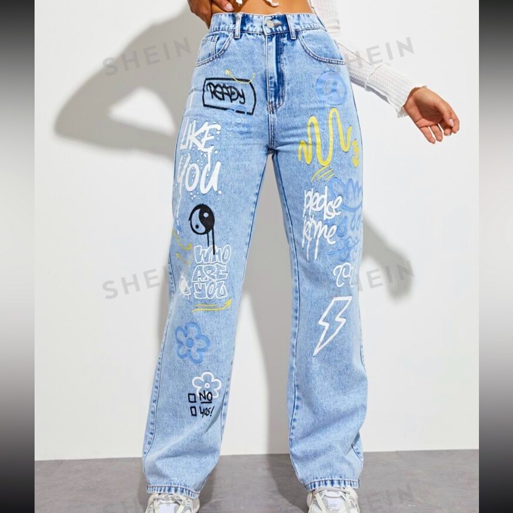 SHEIN Print Pants